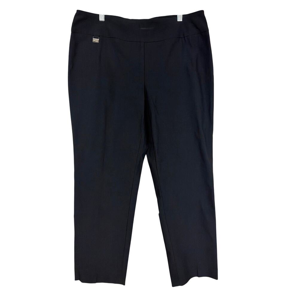 NWT Lisette Black Pull On Straight Leg Tailored Boutique Pants 16